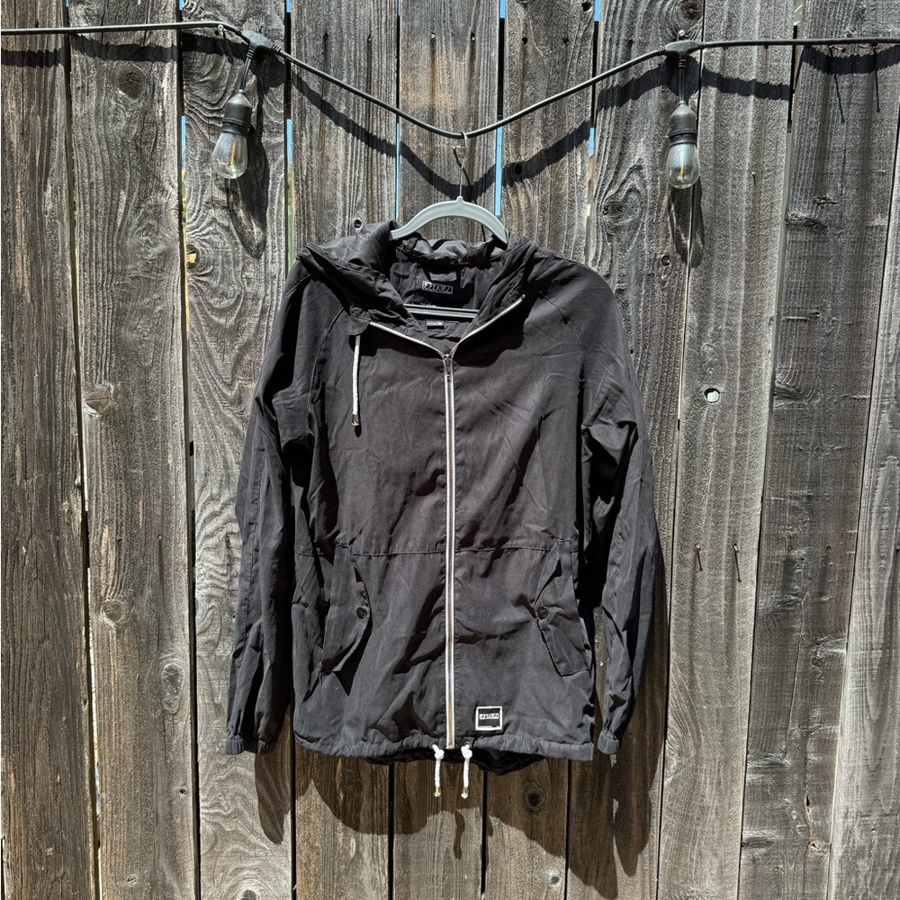 Ezekiel International Men's Light Weight Black Fill Zip Hoodie Jacket medium